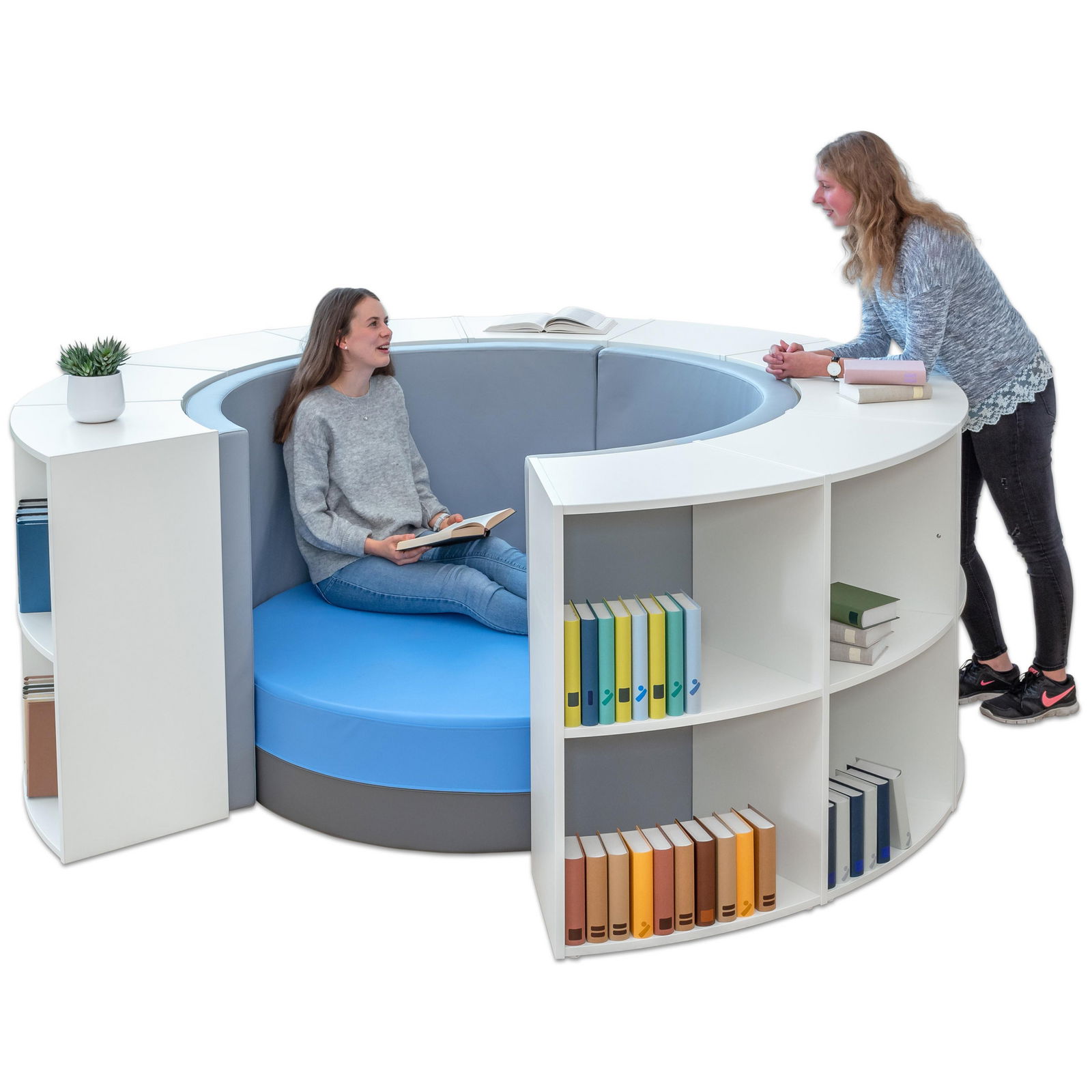 Lesetreff-Lesenest aus Kunstleder inklusive 2 Rückenpolstern