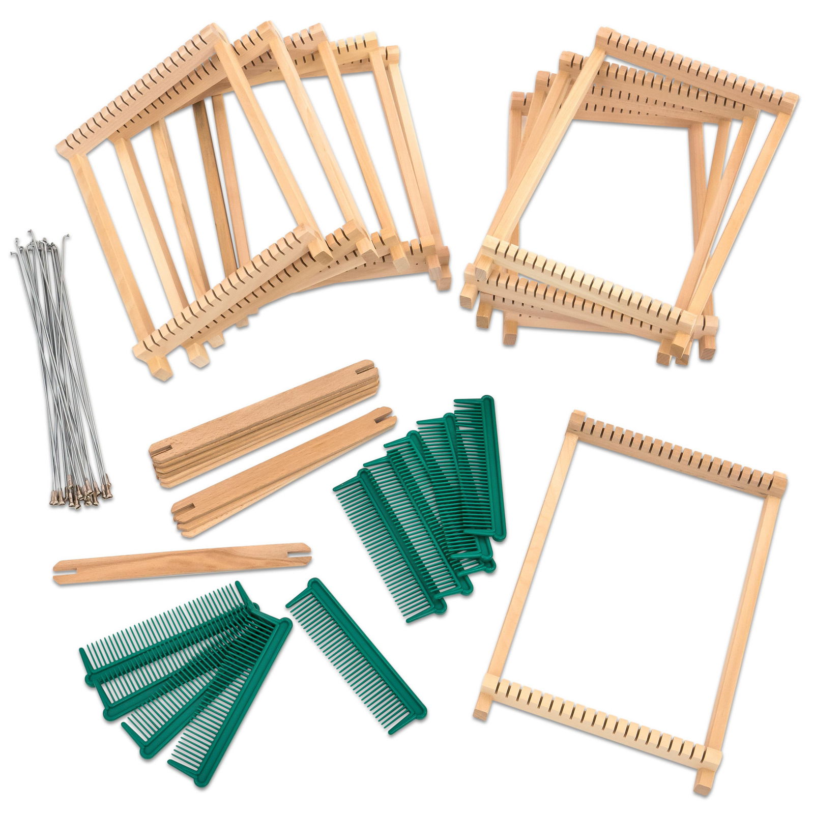 Betzold Set mit 10 Schulwebrahmen, 16 cm Webbreite