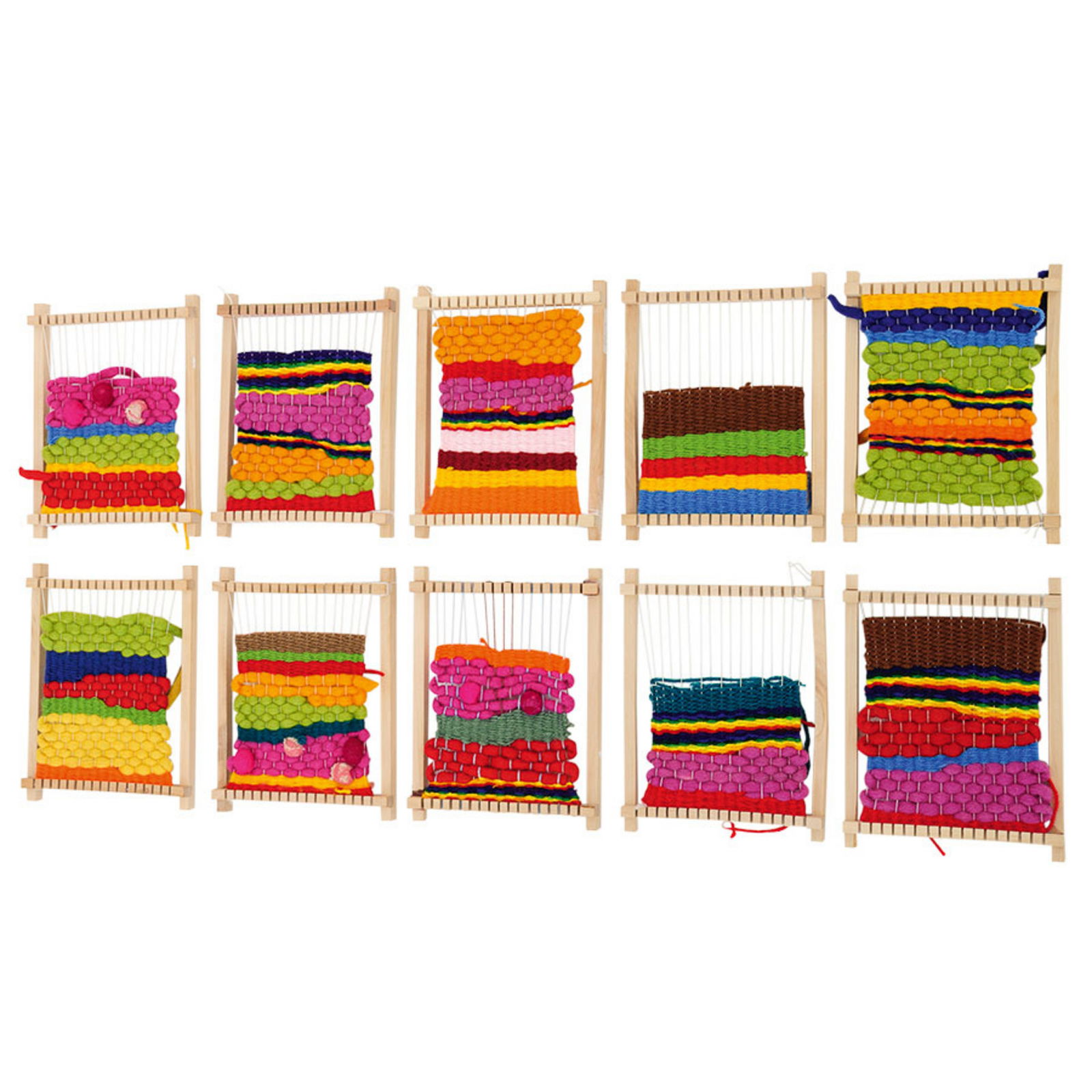 Kleine Webrahmen, 10 Stück