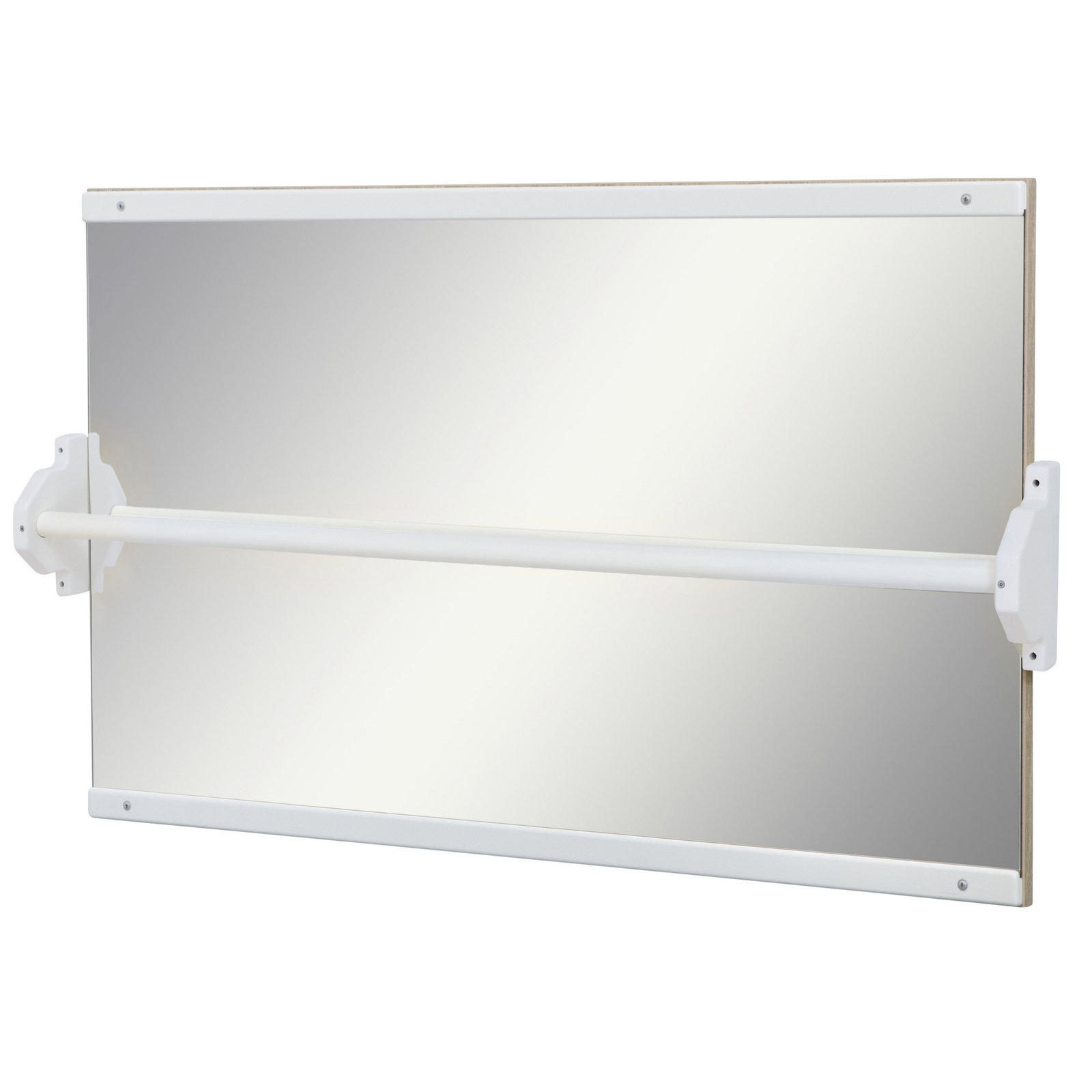 Spiegelwand mit Haltestange