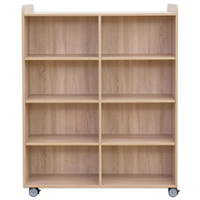 Flexeo® Bücherwagen, beidseitig je 6 Fachböden - Flexeo Buecherwagen beidseitig je 6 Fachboeden 809115 j ZN