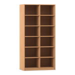 Flexeo® Regal, 2 Reihen, 12 Fächer, Breite 94,4 cm - Flexeo Regal 2 Reihen 12 Faecher Breite 94 4 cm 800025V0010 P01 ZN