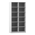 Flexeo® Regal, 2 Reihen, 12 Fächer, Breite 94,4 cm - Flexeo Regal 2 Reihen 12 Faecher Breite 94 4 cm 800025V0015 P01 ZN