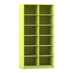 Flexeo® Regal, 2 Reihen, 12 Fächer, Breite 94,4 cm - Flexeo Regal 2 Reihen 12 Faecher Breite 94 4 cm 800025V0031 P01 ZN