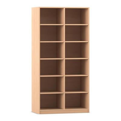 Flexeo® Regal, 2 Reihen, 12 Fächer, Breite 94,4 cm