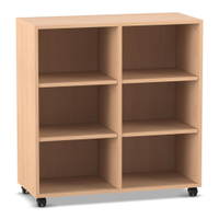 Flexeo® Regal, 2 Reihen, 6 Fächer, H x B x T: 98 x 94,1 x 40,8 cm - Flexeo Regal 2 Reihen 6 Faecher H x B x T 98 x 94 1 x 40 8 cm 806001 P01 ZN