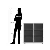 Flexeo® Regal, 2 Reihen, 6 Fächer, H x B x T: 98 x 94,1 x 40,8 cm - Flexeo Regal 2 Reihen 6 Faecher H x B x T 98 x 94 1 x 40 8 cm 806001 P07 ZN