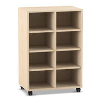 Flexeo® Regal, 2 Reihen, 8 Fächer, niedrig - Flexeo Regal 2 Reihen 8 Faecher niedrig 806008V0011 P01 ZN