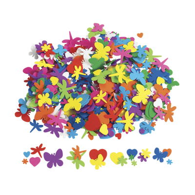 Moosgummi-Set, verschiedene Formen, 500 Stück