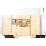 Flexi-TB Kombihochschrank A mit Schubladen, Höhe: 203 cm, geschlossen, Ahorn-Jylland-TB - flexi tb kombihochschrank a mit schubladen h 203 geschlossen ahorn tb set5102tj w 2
