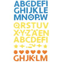 Moosgummi-Glitter-Sticker „Buchstaben“, 128 Stück - folia Moosgummi Glitter Sticker Buchstaben 128 Stueck E 775869 b ZN