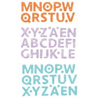 Moosgummi-Glitter-Sticker „Buchstaben“, 128 Stück - folia Moosgummi Glitter Sticker Buchstaben 128 Stueck E 775869 c ZN