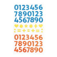 Moosgummi-Glitter-Sticker „Zahlen“, 112 Stück - folia Moosgummi Glitter Sticker Zahlen 112 Stueck E 775870 c ZN