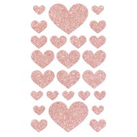 Moosgummi-Glitzer-Sticker „Herz“, 50 Stück – Bild 8