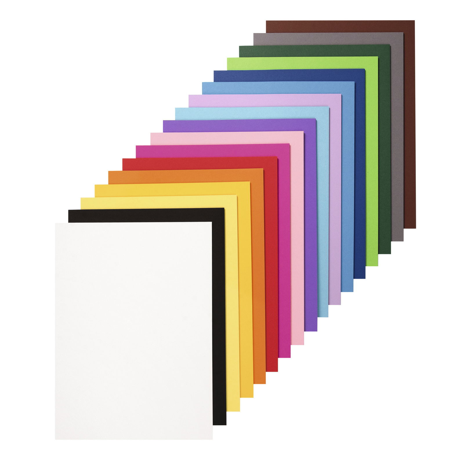 Tonkarton, 180 g/m², DIN A4, 500 Blatt, 17 Farben