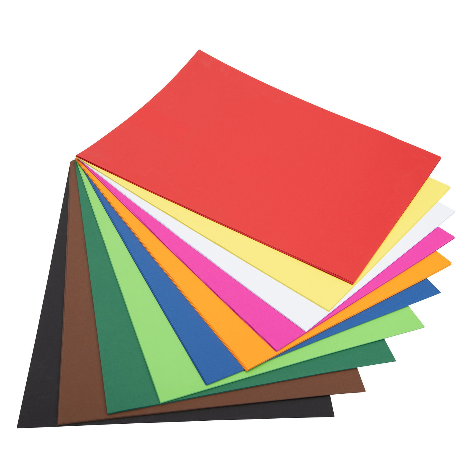 Tonkarton, 220 g/m², 50 x 70 cm, 100 Bogen, 10 Farben