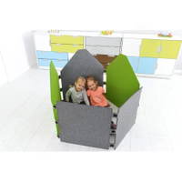 Wandschirm aus Filz, Haus, 70 x 90 cm - wandschirm aus filz haus grun 70 x 90 842179 w.webp