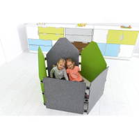 Wandschirm aus Filz, Quadrat, grau, 60 x 60 cm - wandschirm aus filz quadrat grau 60 x 60 842177 w 12