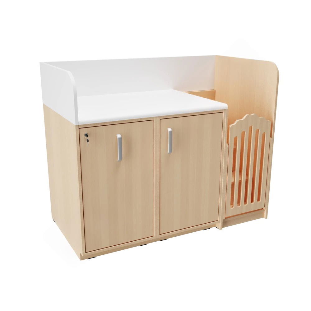 Wickelkommode mit Treppe, Breite: 147,5 cm