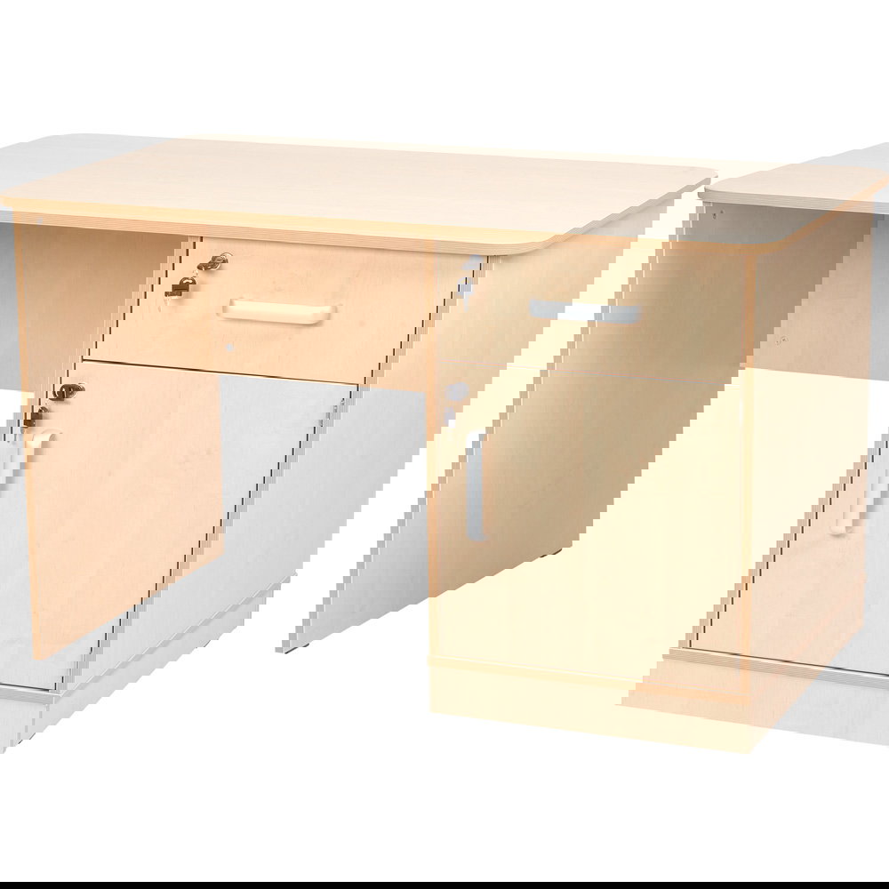 Flexi-TB Schreibtisch, Schrankteil rechts, Ahorn-Jylland-TB