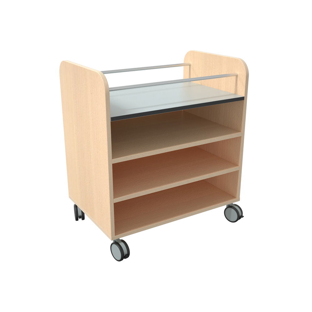 Flexi Materialwagen, mit Fachböden