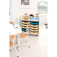 Quadro Materialwagen mit Fächern für Behälter – Bild 5