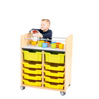 Flexi Materialwagen mit Fächern für Behälter - 096862 h 19 path