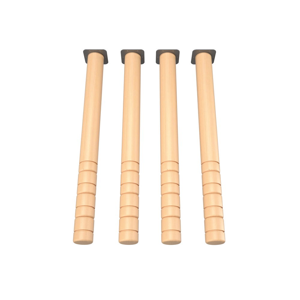 Flexi Tischbeine rund, höhenverstellbar, 4 Stück