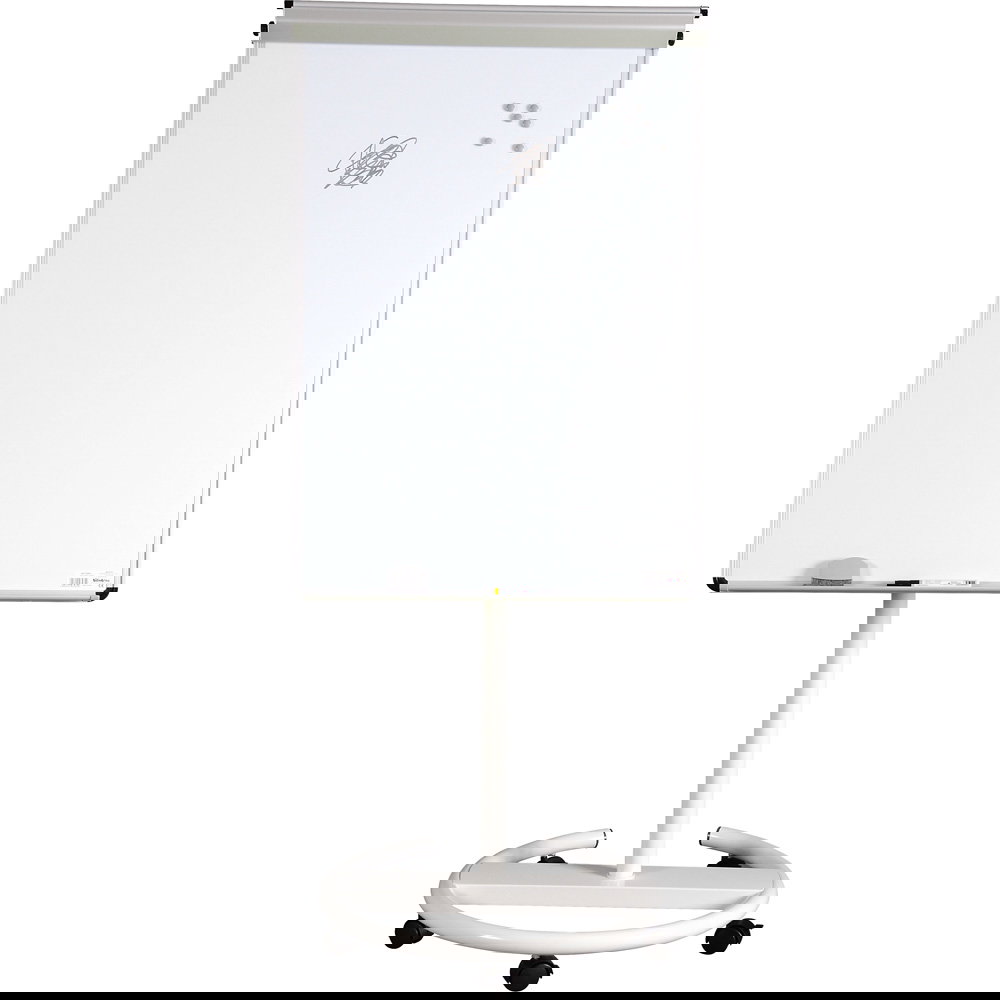 Whiteboard mit Papier-Halterung, auf Rollen, 70 x 100 cm