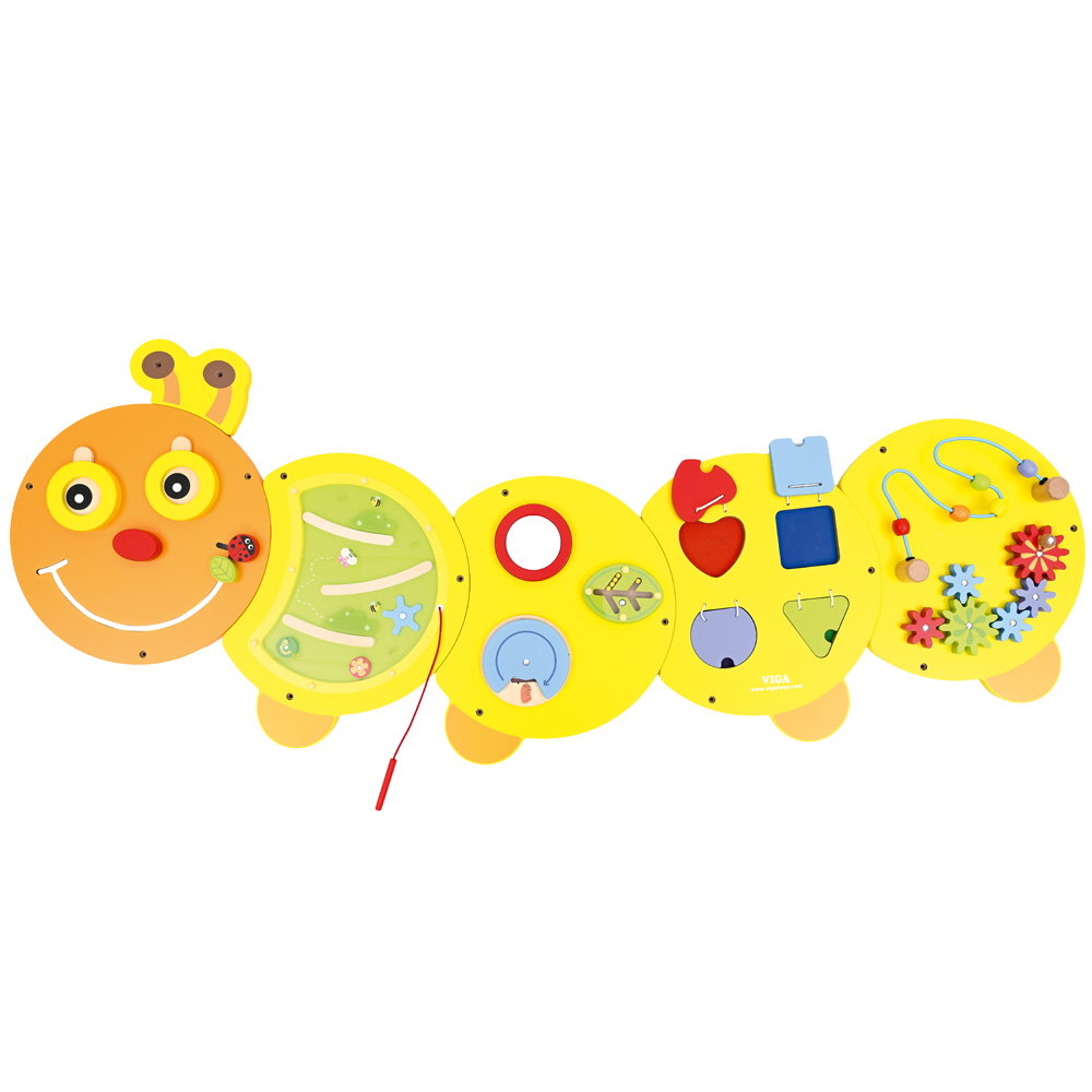 Wandapplikation "Raupe mit 5 Spielen"