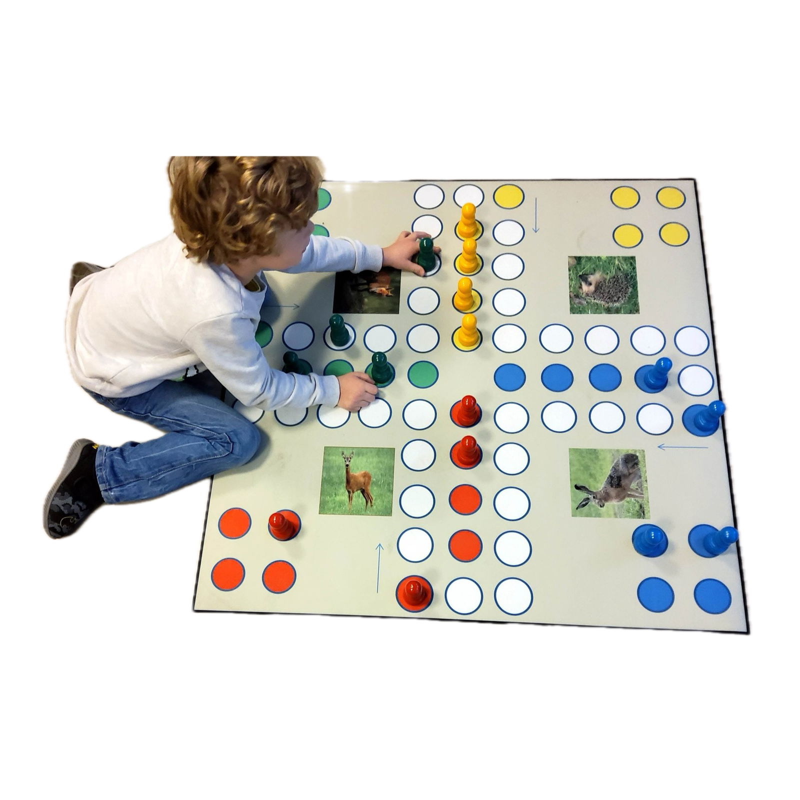 Spielteppich Ludo "Tiere" 1 x 1 Meter