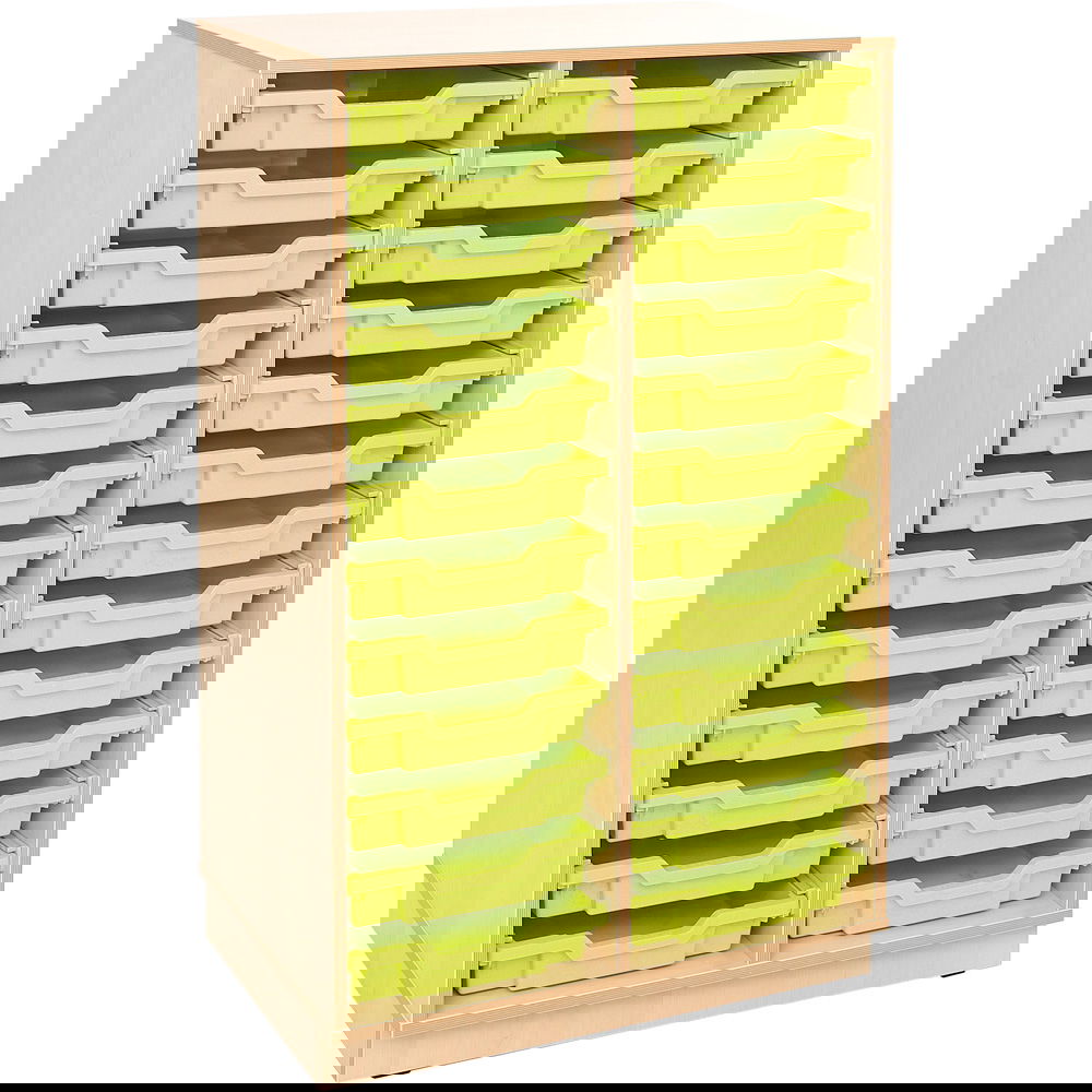 Flexi Regal XL, auf Sockel + 24 flache Behälter, hellgrün (Flexi 91)