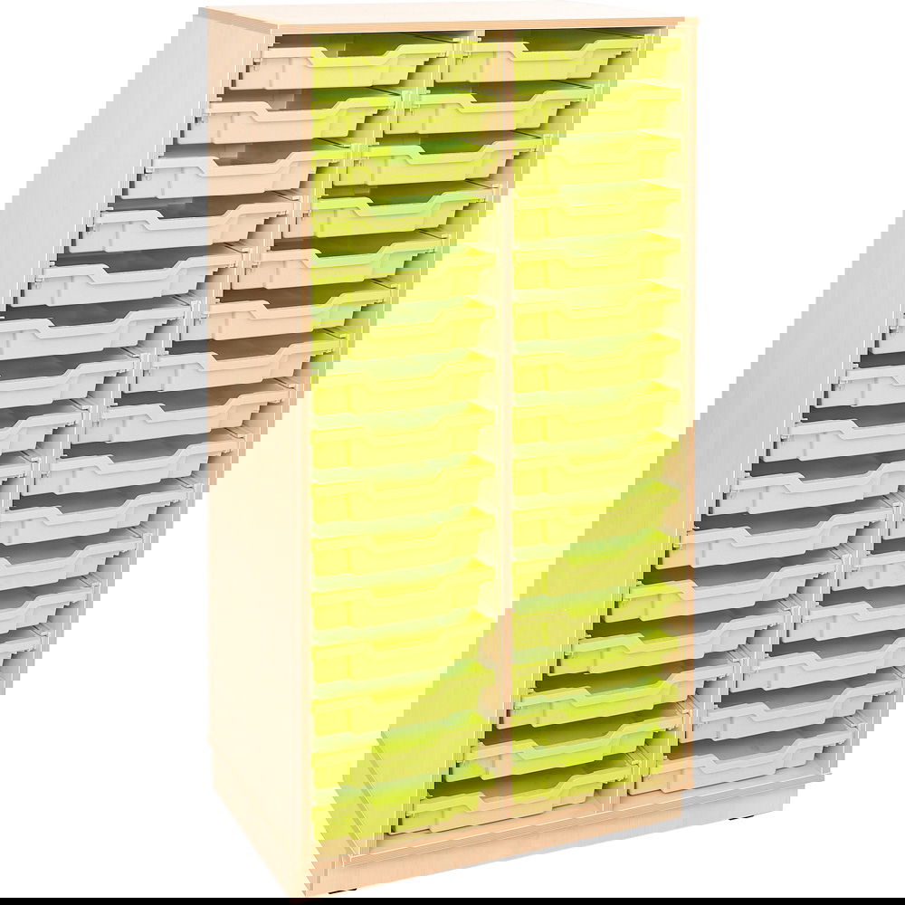 Flexi Regal XXL, auf Sockel + 30 flache Behälter, hellgrün (Flexi 92)
