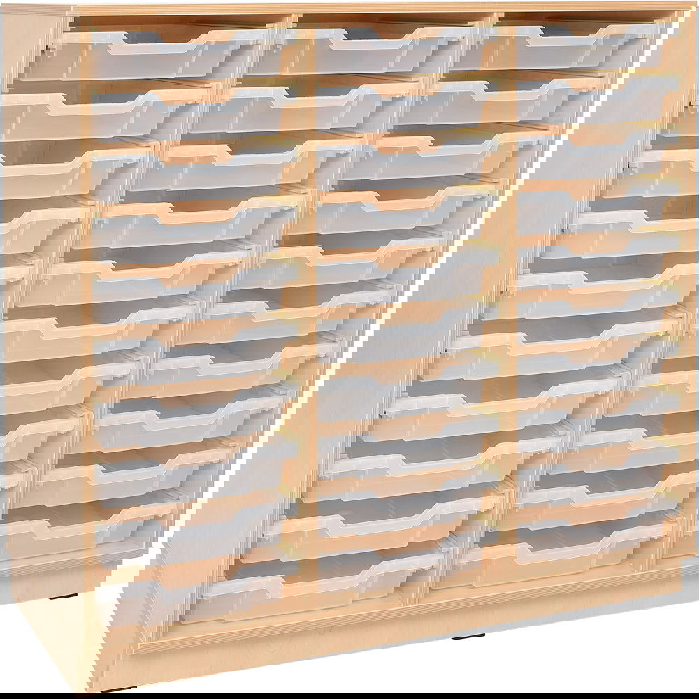 Flexi Regal L, auf Sockel + 30 Behälter, transparent (Flexi 96)