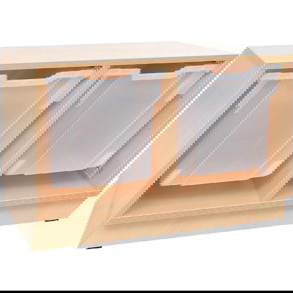 Flexi Regal S, auf Sockel + 2 Behälter, transparent (Flexi 99)