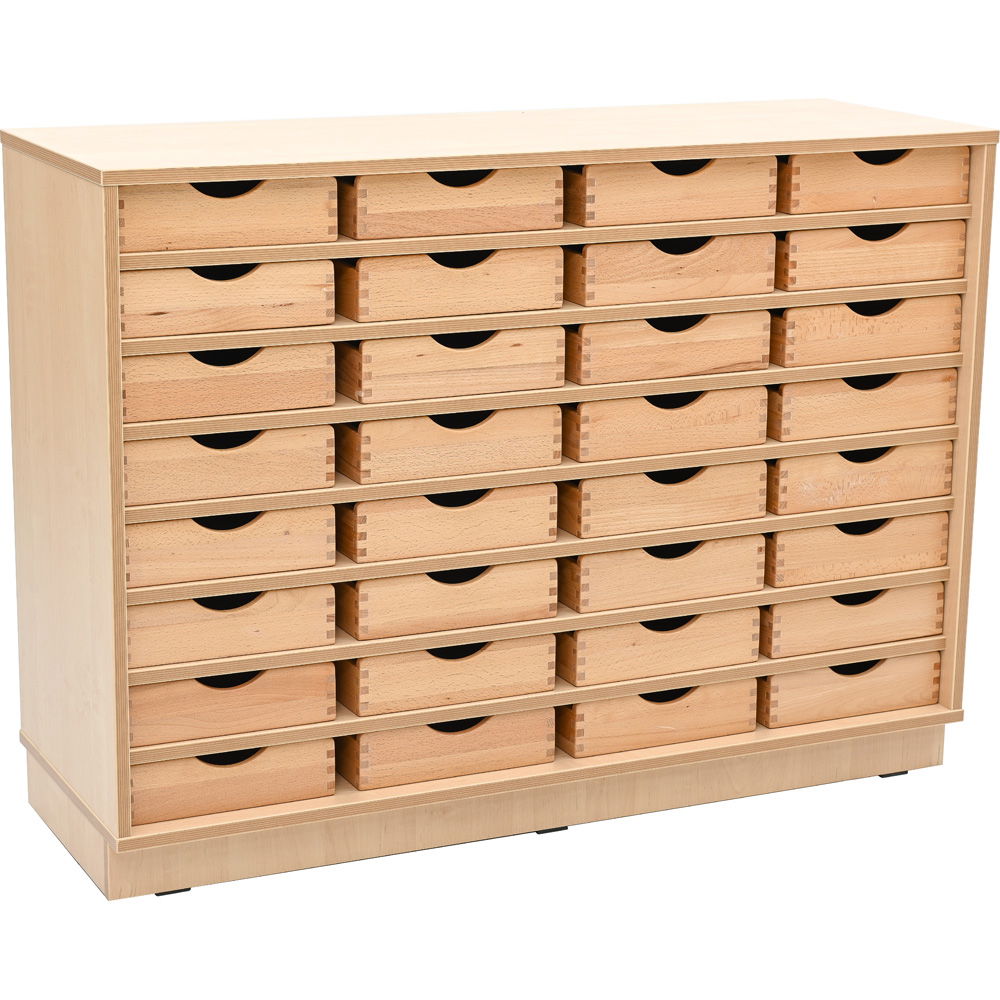 Flexi Schrank M, B 118 + 32 Holzbehälter flach (Flexi 133)