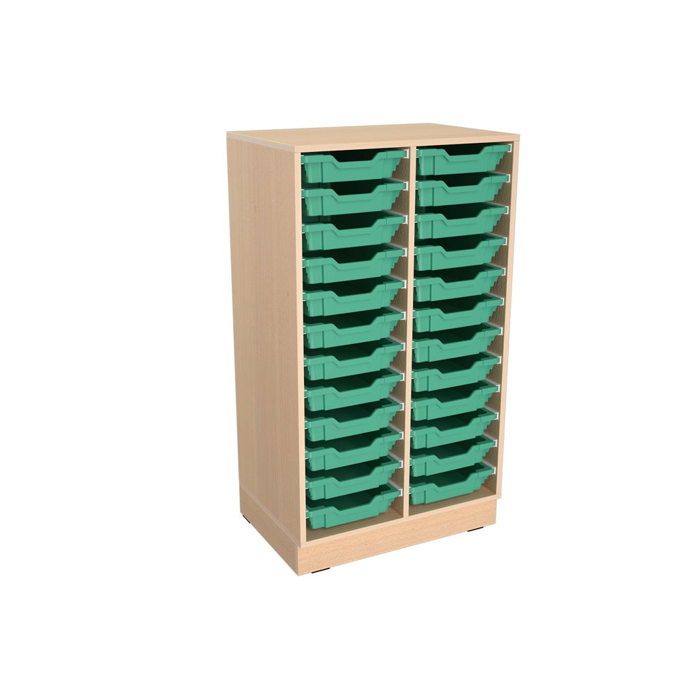 Flexi Regal XL, auf Sockel + 24 flache Behälter, pastellgrün (Flexi 151)