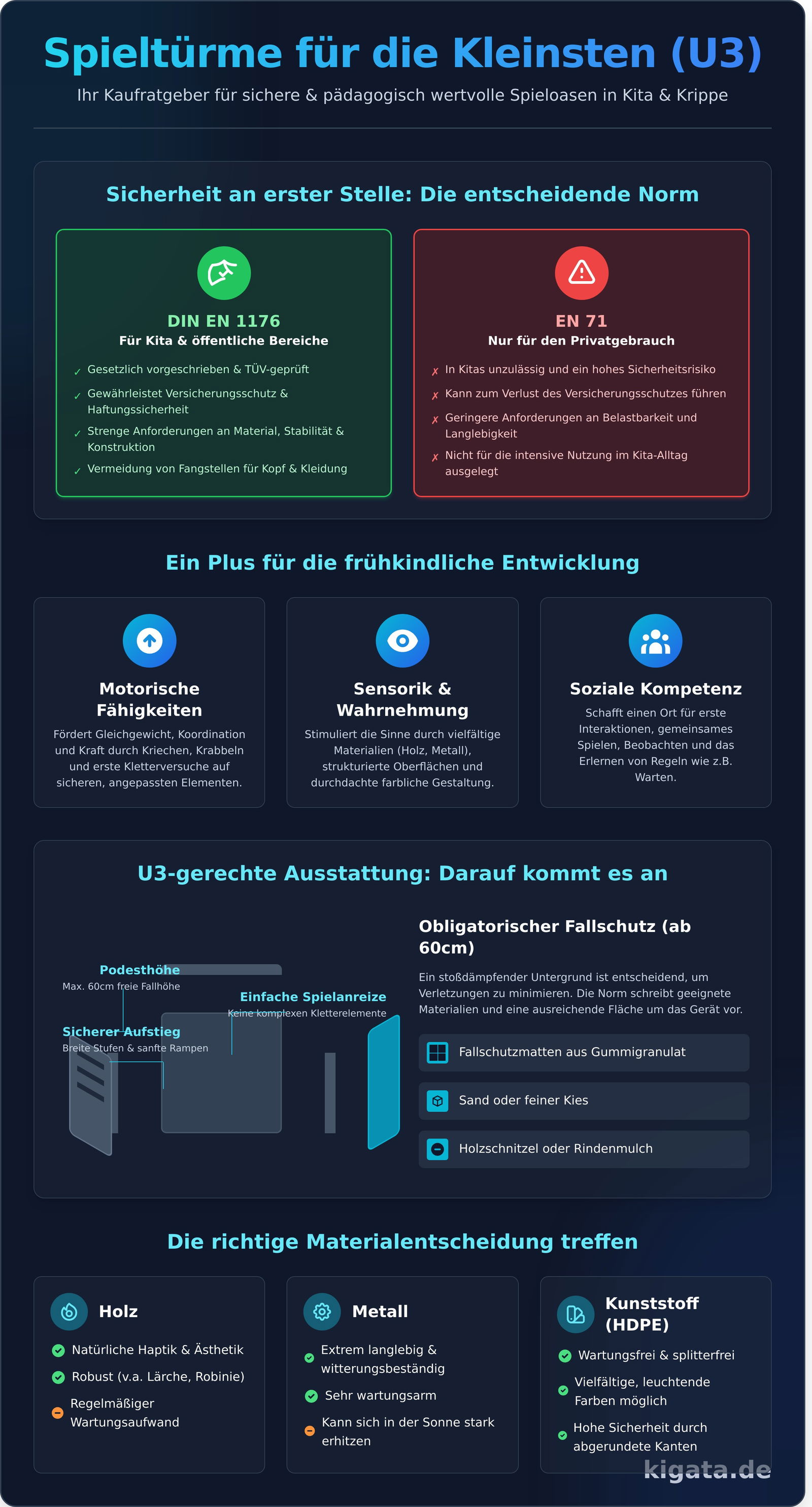 Spieltürme für Kleinkinder: Der sichere Kaufratgeber für Krippe & Kita - Infographic