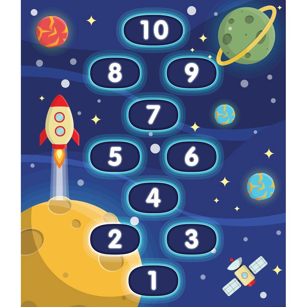 Sprungteppich Weltall