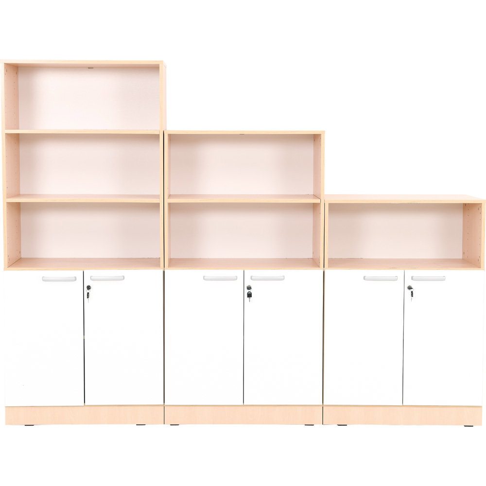 Möbelsatz Grande 6, T 48, Ahorn Jylland, Türen weiß