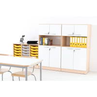 Möbelsatz Grande 9, T 48, Ahorn Jylland, Fronten weiß - ZEST5319 e 19