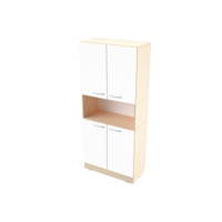 Hochschrank, H 187, T 38 – Ahorn Jylland, Türen weiß (Grande 90) - ZEST6090 b 24