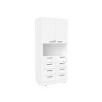 Grande Kombi-Hochschrank mit offenem Fach, H 187, T 48 – Bild 5