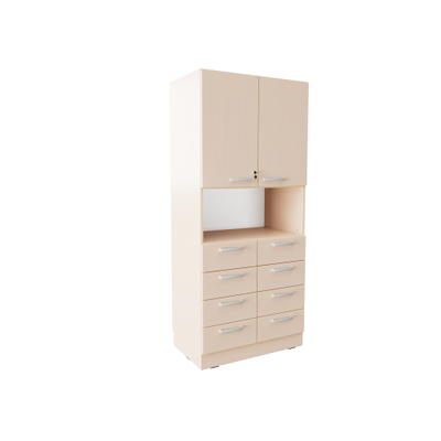 Grande Kombi-Hochschrank mit offenem Fach, H 187, T 48