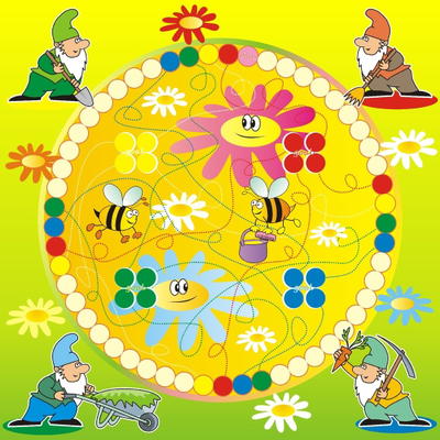 Spielteppich Zwergen-Ludo