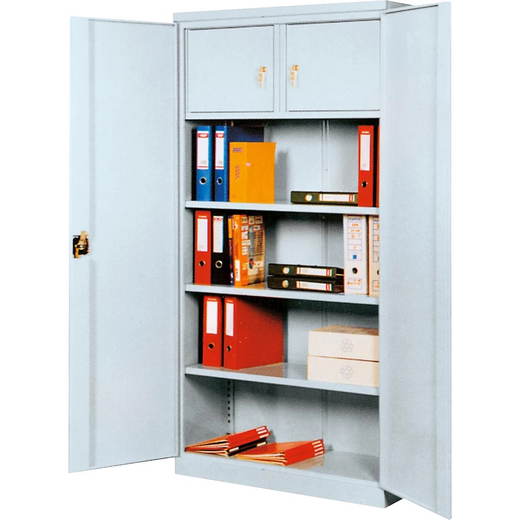 aktenschrank-100-mit-2-abschliessbaren-fachern-803014-w Aktenschrank 100x200cm, mit 2 abschließbaren Fächern - aktenschrank 100 mit 2 abschliessbaren fachern 803014 w