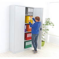 Aktenschrank 100x200cm, Türen grau - aktenschrank 100 turen grau 803007 w 5
