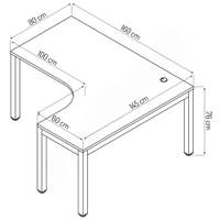 OPTO L-Schreibtisch 160 - opto l schreibtisch 160 sitzplatz links d095004 w 7