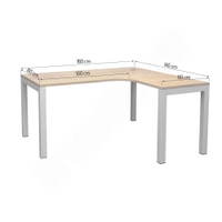 OPTO L-Schreibtisch 160 - opto l schreibtisch 160 sitzplatz links d095004 w