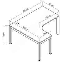 OPTO L-Schreibtisch 160 - opto l schreibtisch 160 sitzplatz rechts d095005 w 2